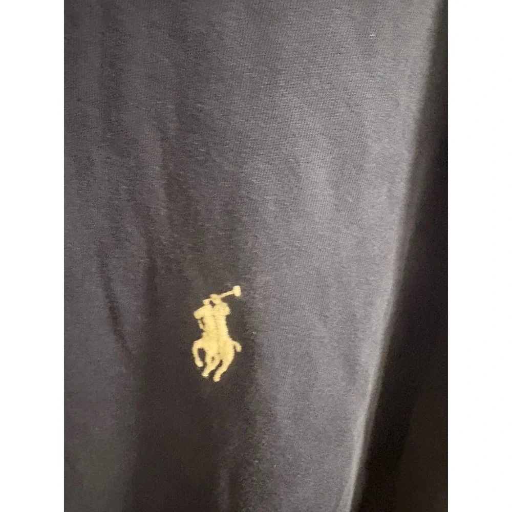 Polo Ralph Lauren Mens XL Navy Blue Short Sleeve Cotton Jersey Polo Shirt Logo